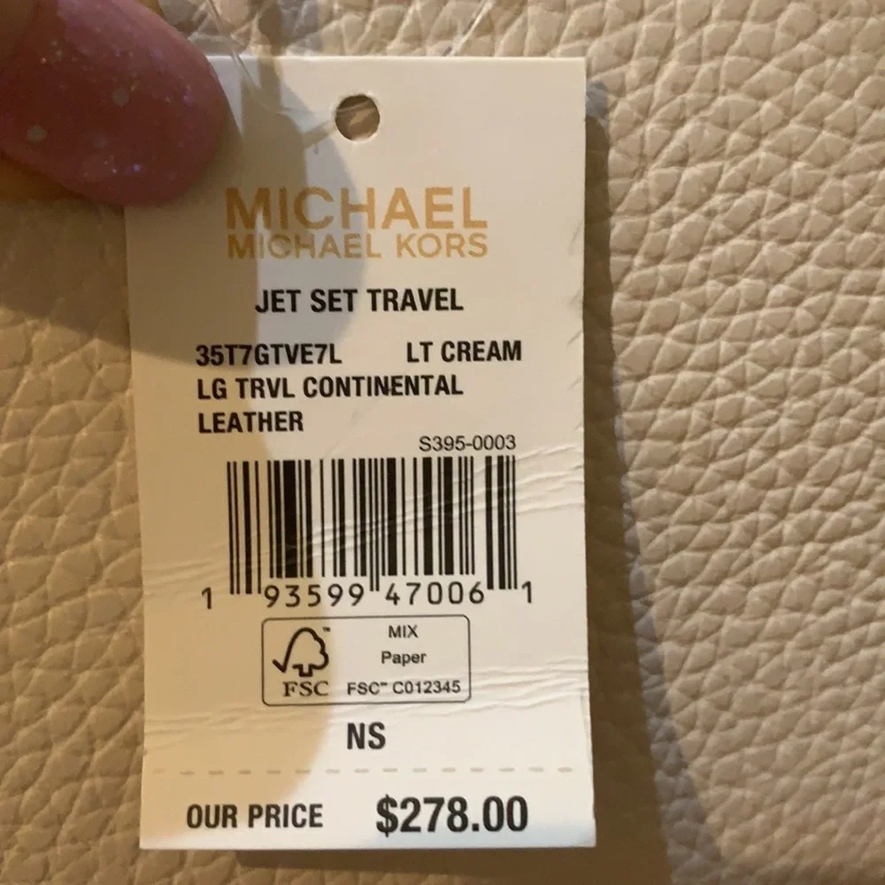MICHAEL KORS Jet Set Travel Continental Zip wristlet Phone Case NWT